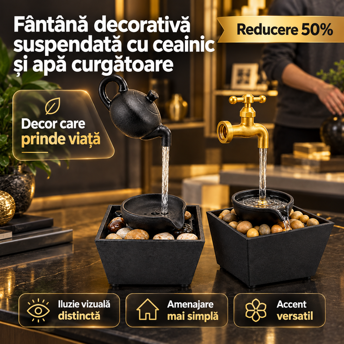 fantana decorativa suspendata