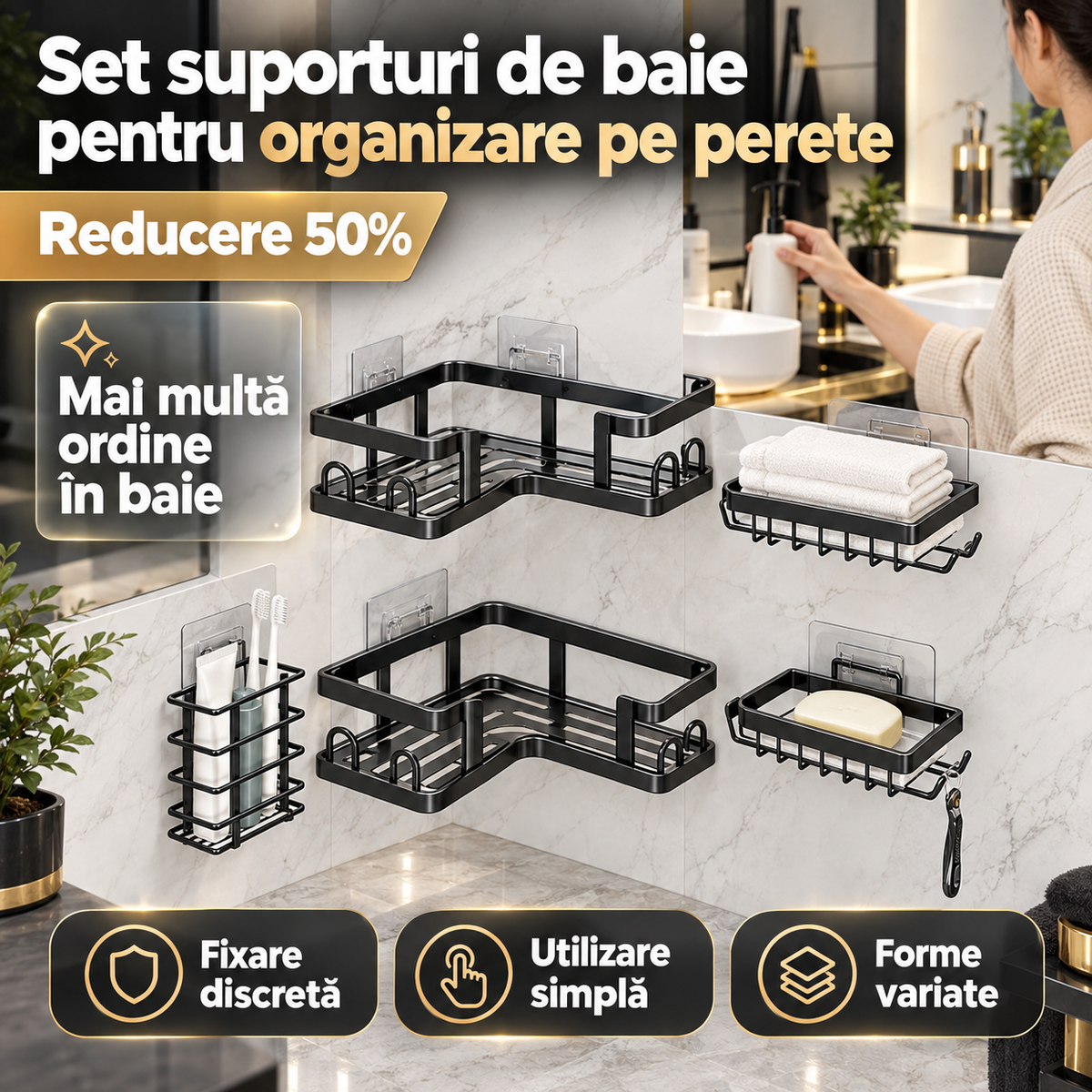 set 5 piese suport baie