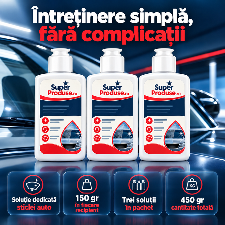 2+1 GRATIS Soluție curățare parbriz auto 150 gr
