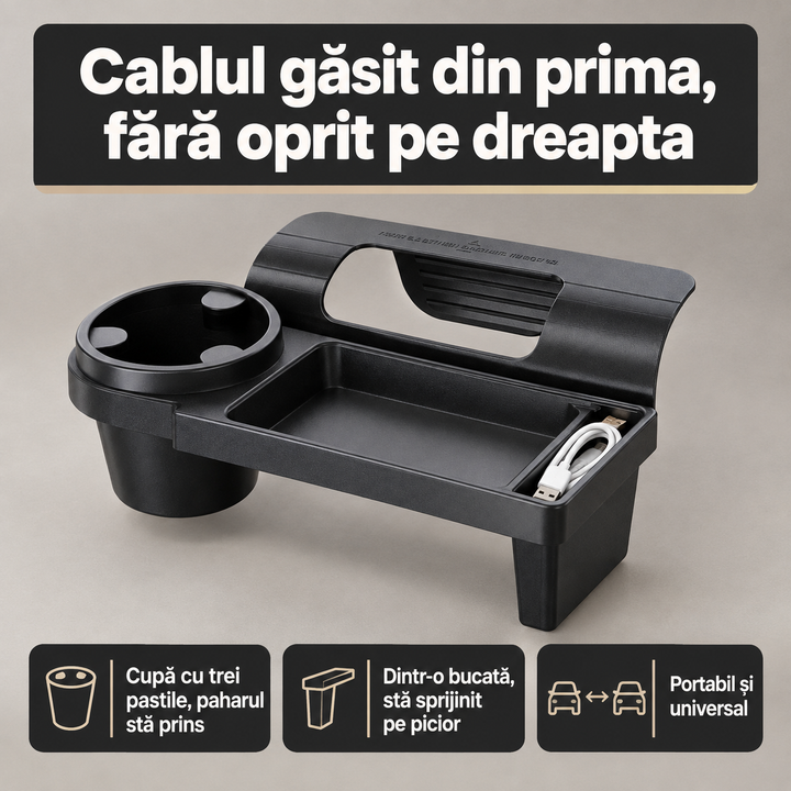 Fahrholt Suport auto universal pentru pahar și telefon, montare pe ușă