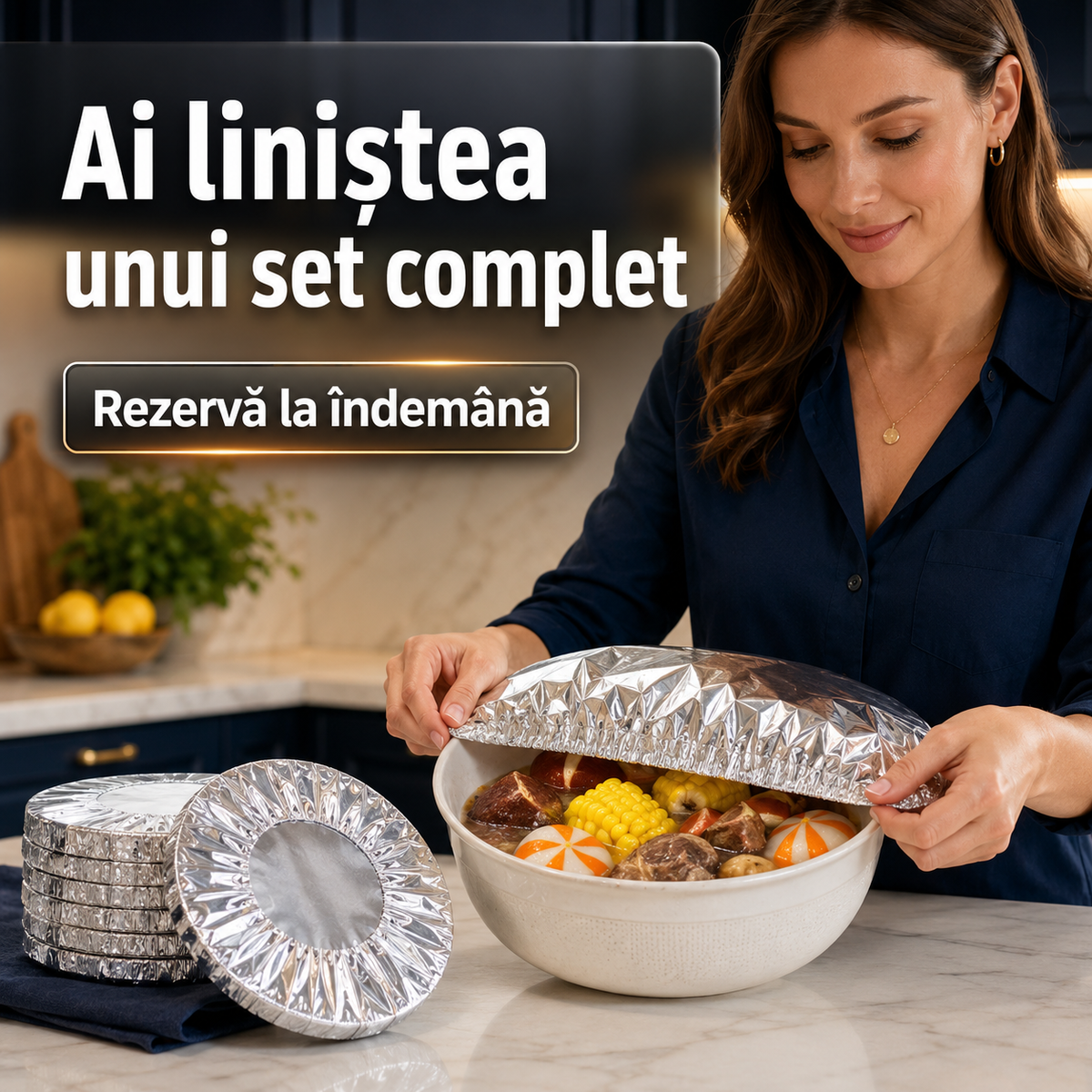 2 seturi capace aluminiu