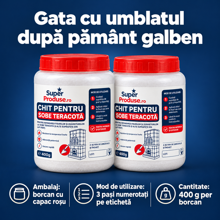 1+1 GRATIS Kachmann Chit pentru sobă de caramida 400 g, pentru rosturi și fisuri