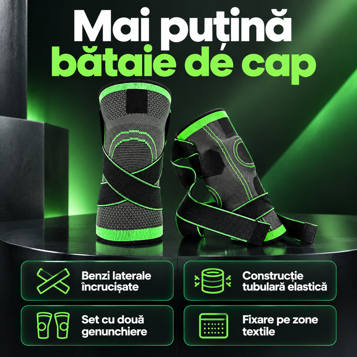 1+1 GRATIS Genunchieră elastică cu benzi laterale reglabile