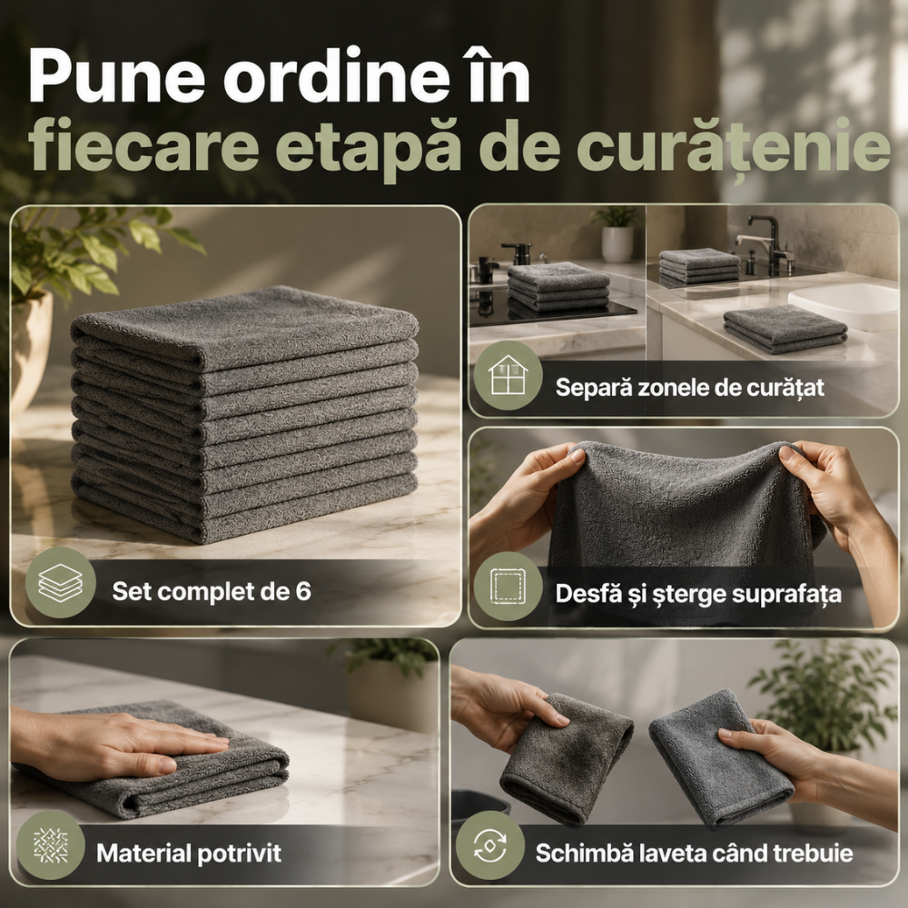 6 lavete microfibra