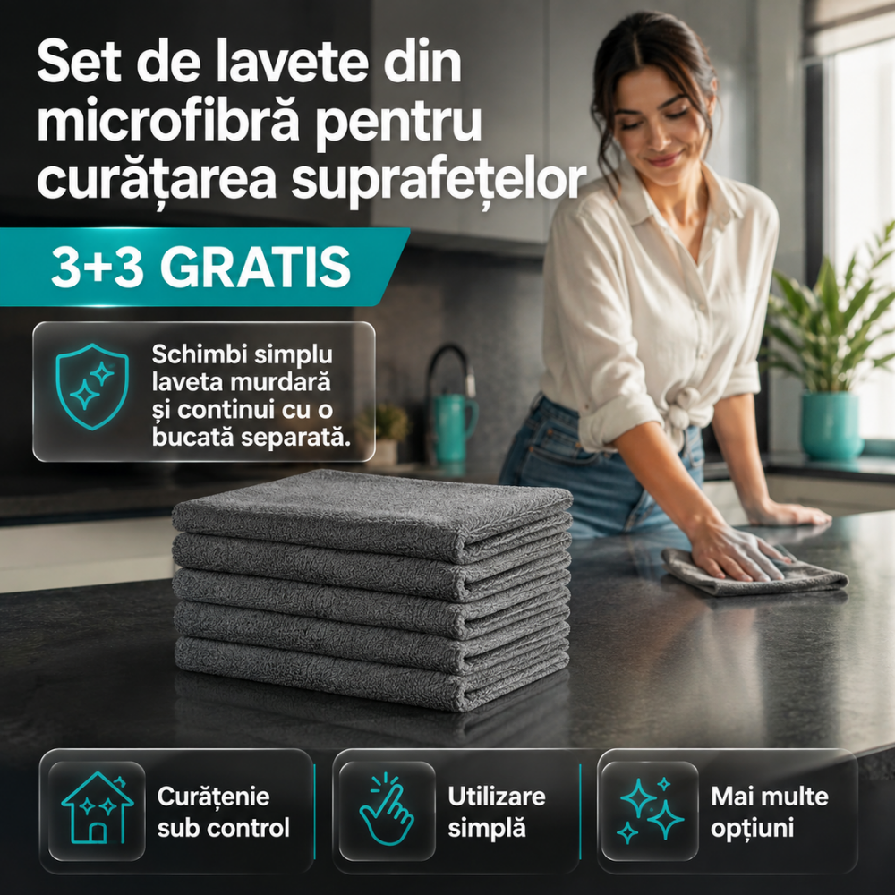 6 lavete microfibra
