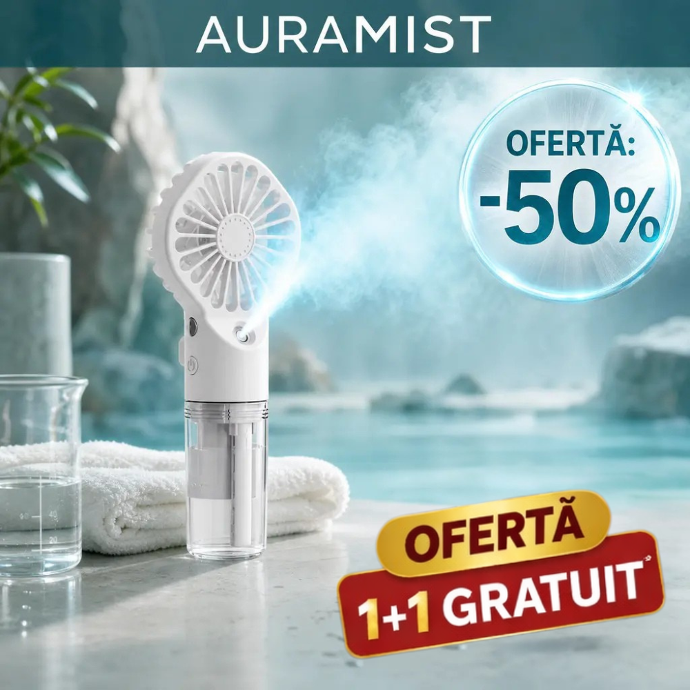 2 mini ventilatoare portabile cu aburi