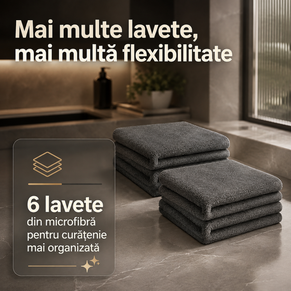 6 lavete microfibra