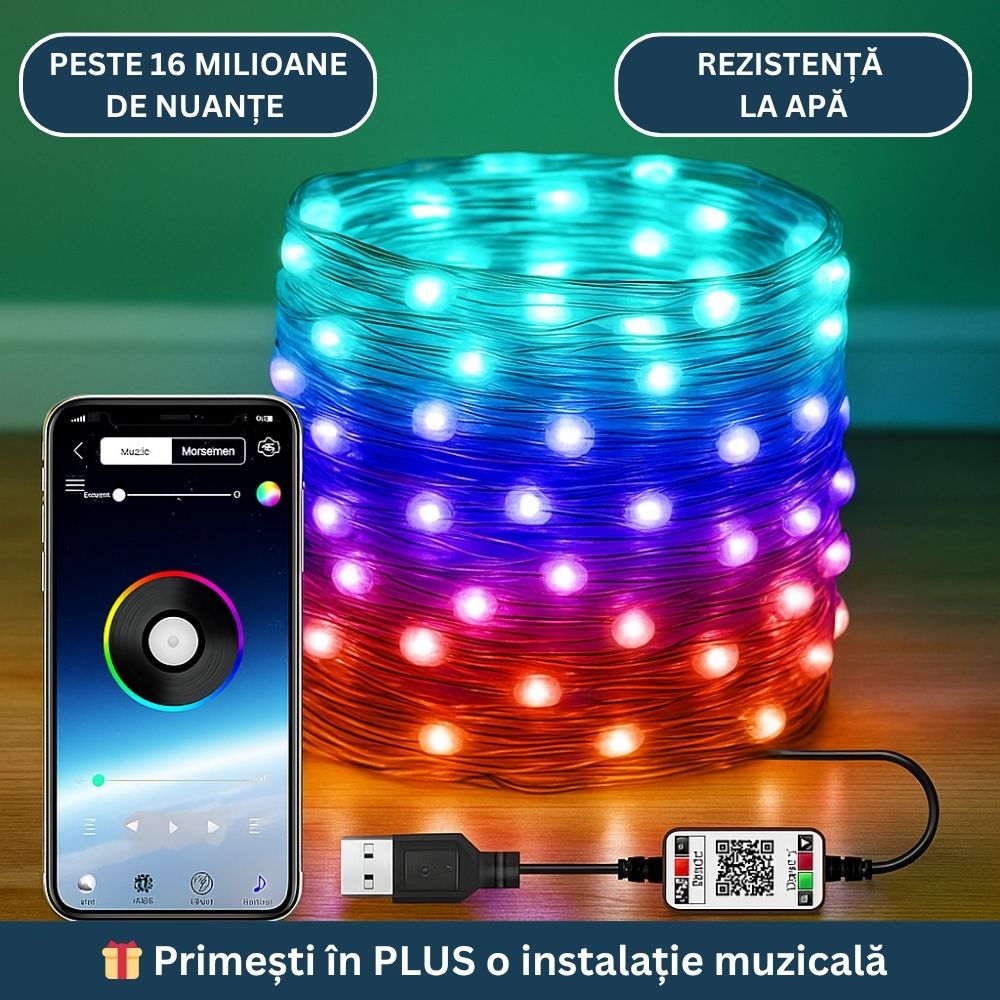 Oferta -50% banda led+instalatie muzicala