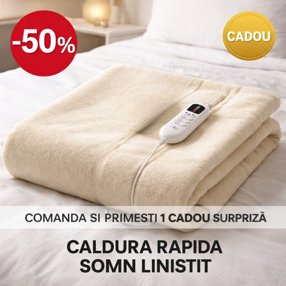 Oferta -50% patura electrica 130x160cm+cadou