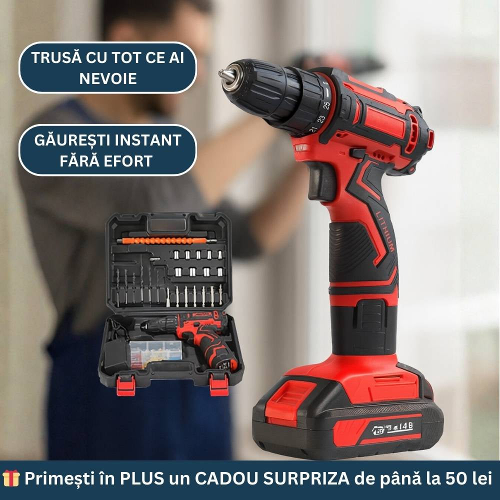 Oferta -50% bormasina cu acumulator+cadou