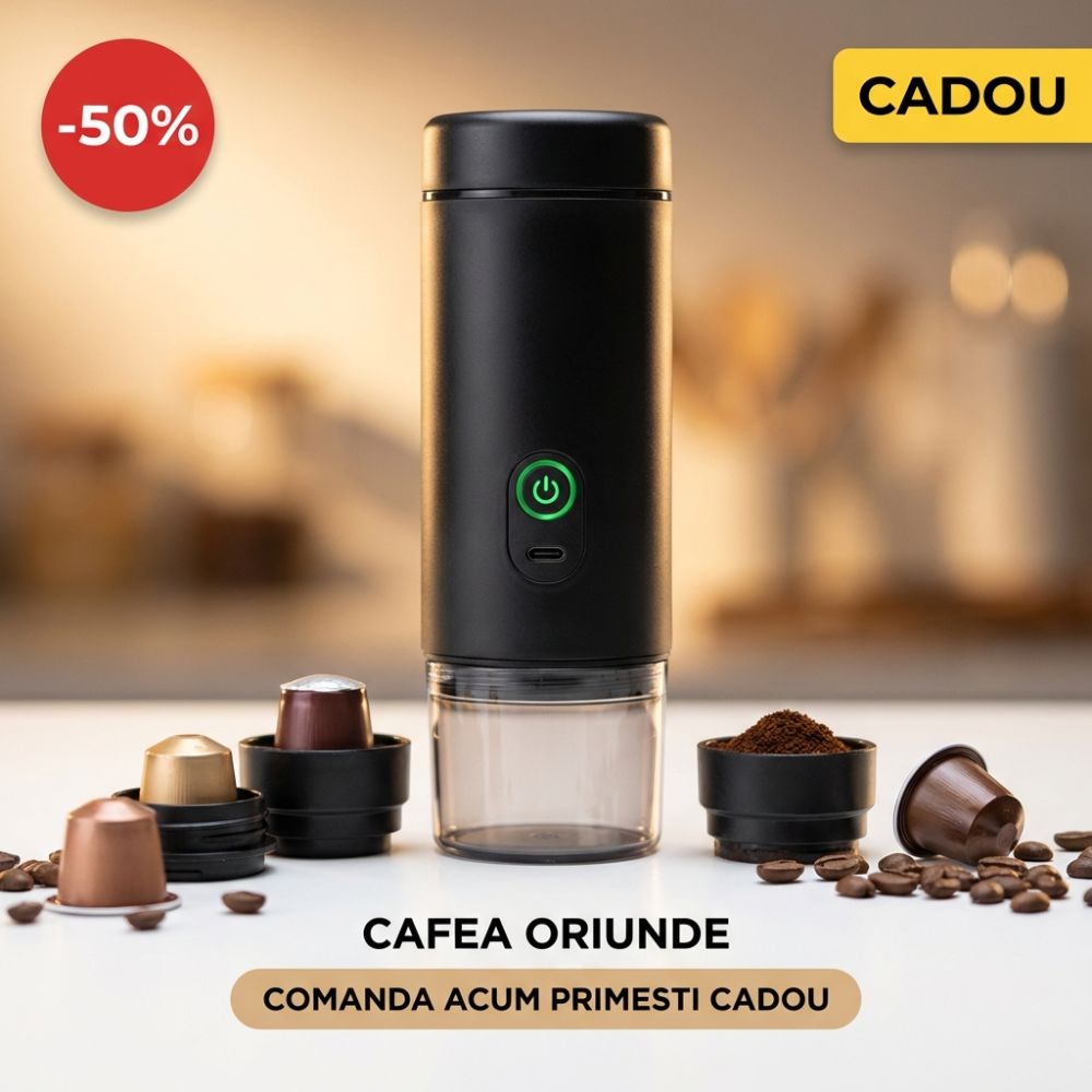 Oferta -50% expresor portabil+cadou