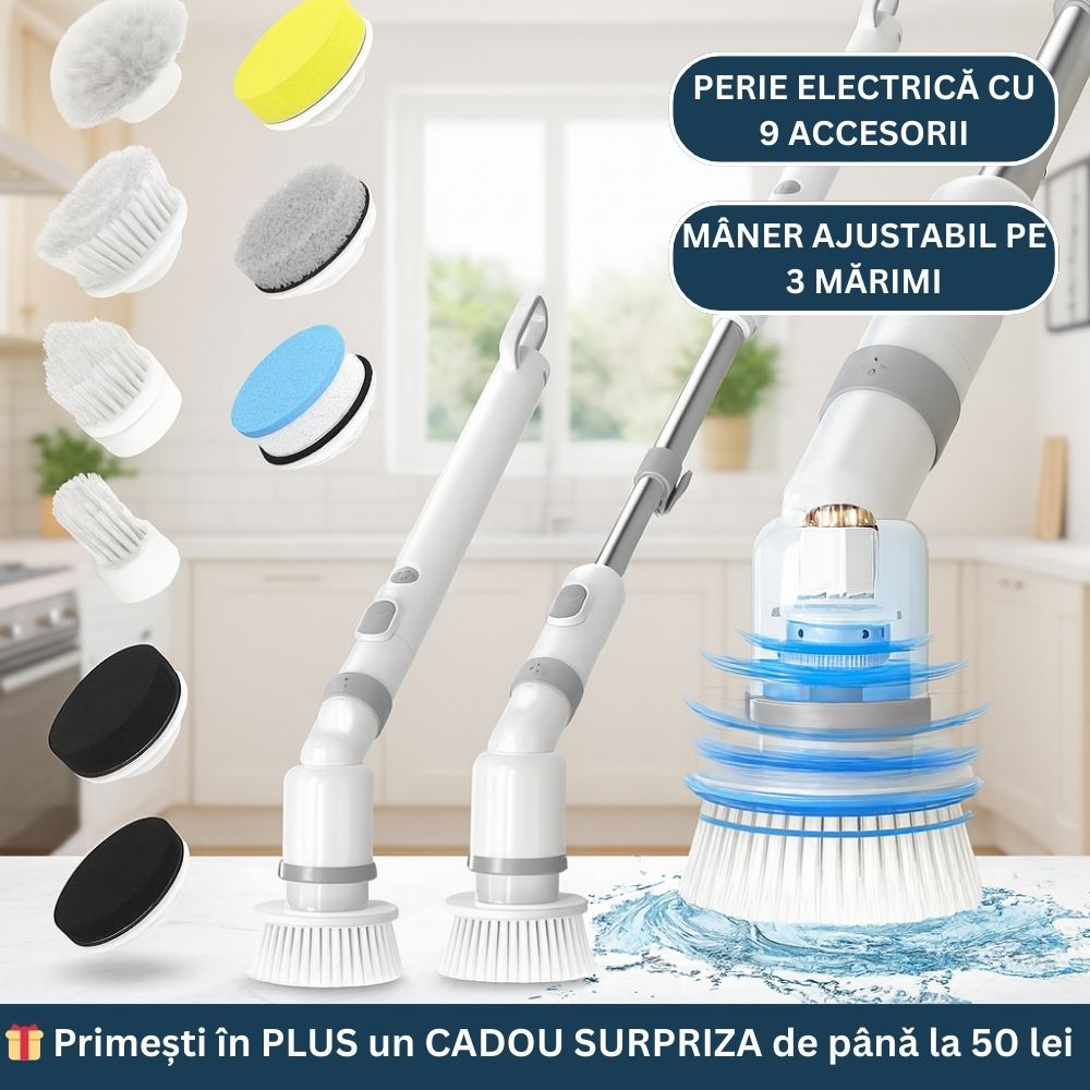 Oferta -50% perie electrica 9in1+cadou