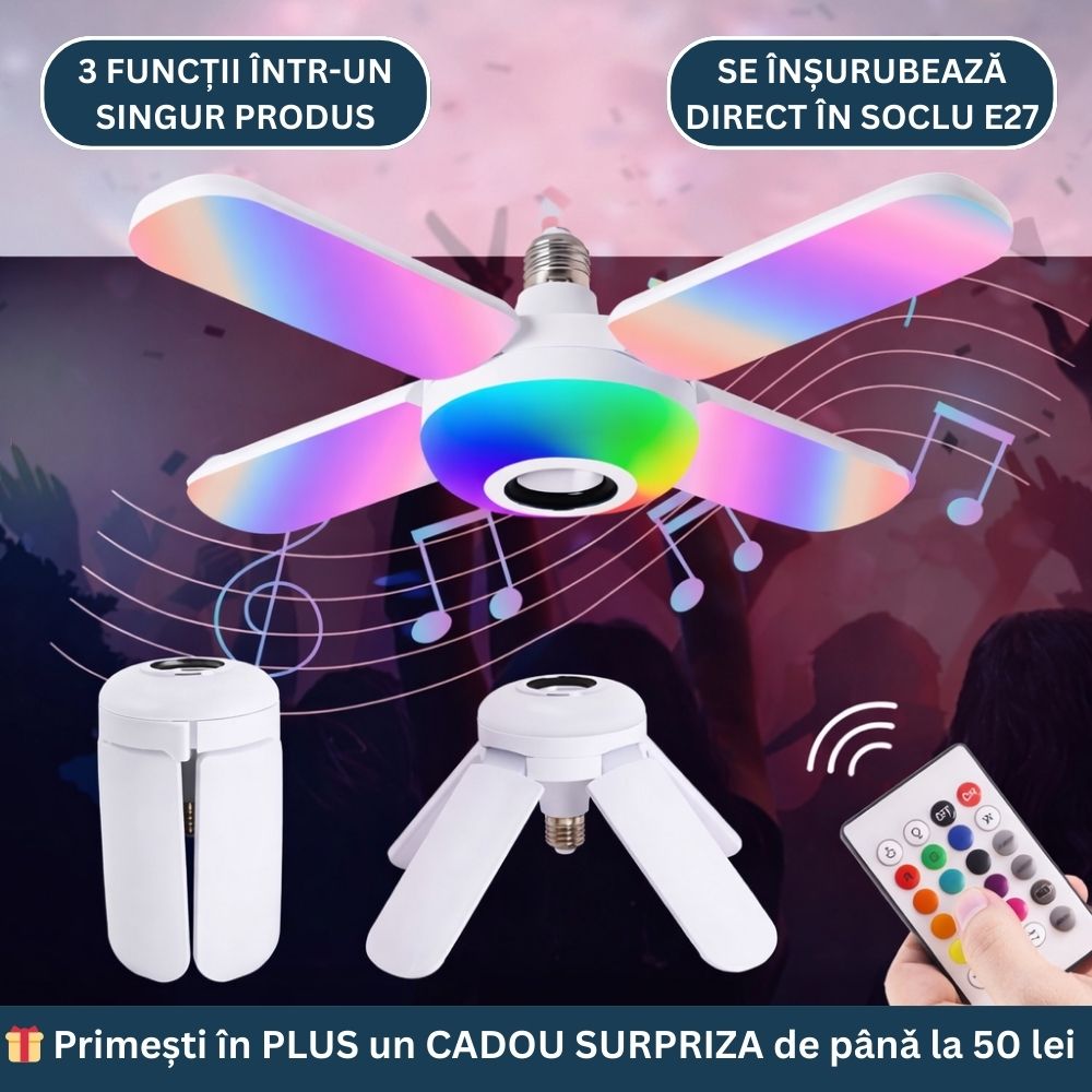 Oferta -50% lampa cu 4 elice+cadou