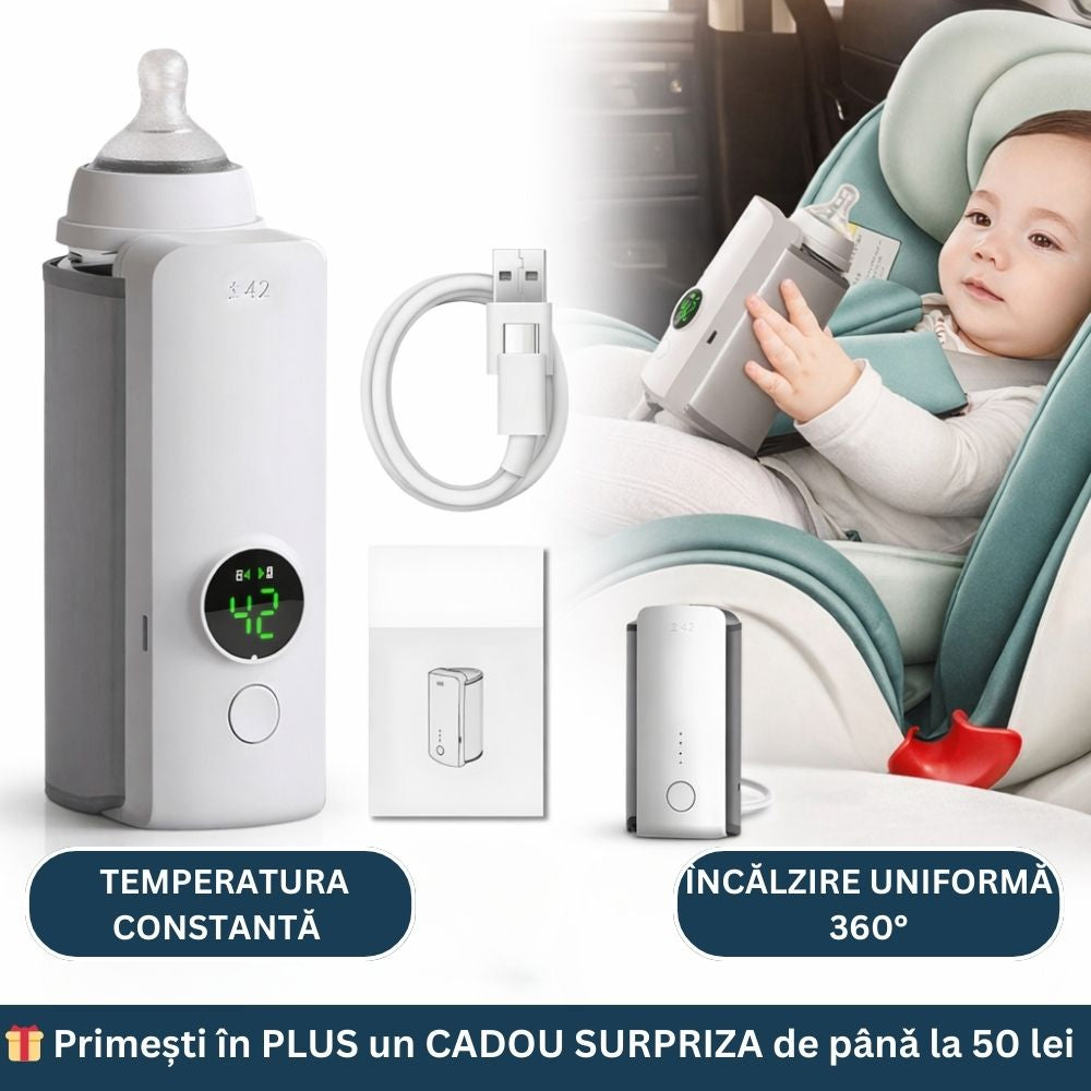 Oferta -50% Încălzitor Portabil Biberoane+cadou