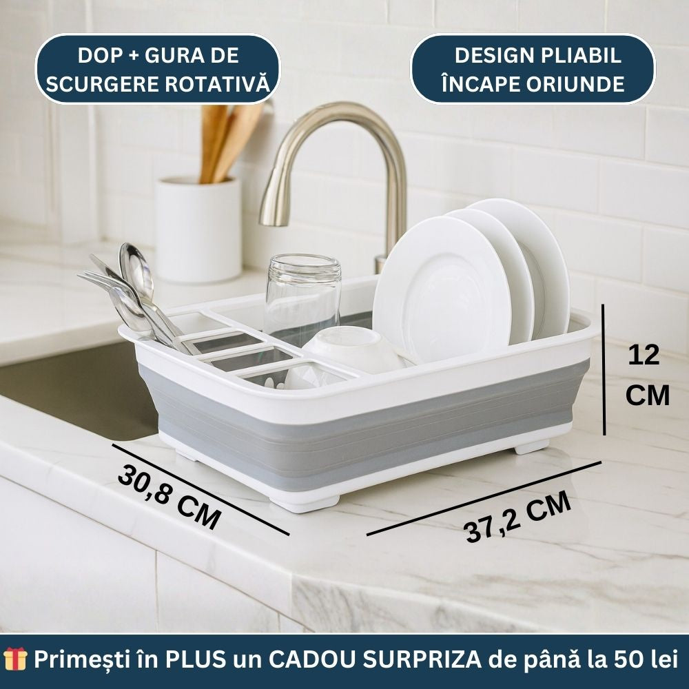 Oferta -50% uscator vase pliabil+cadou