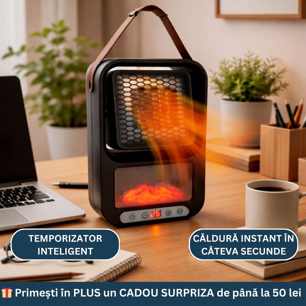 Oferta -50% ventilator cu aer cald+cadou