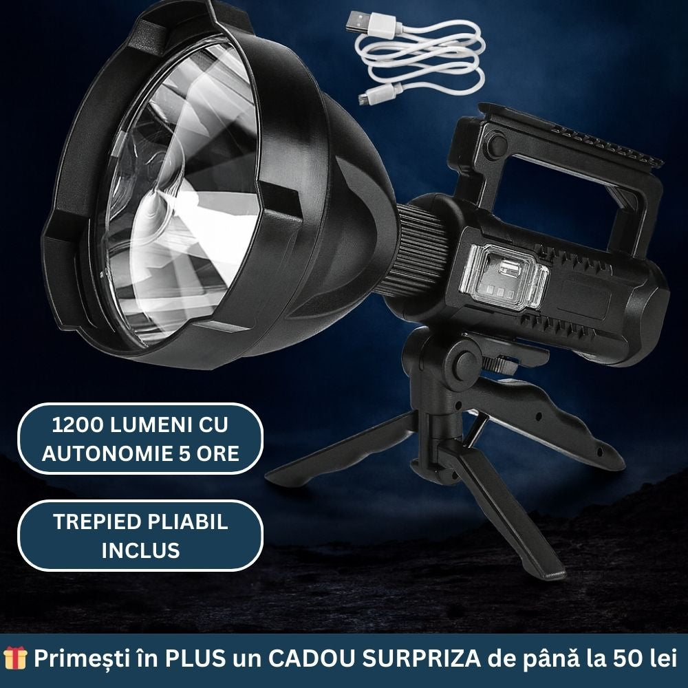 Oferta -50% lanterna cu trepied+cadou