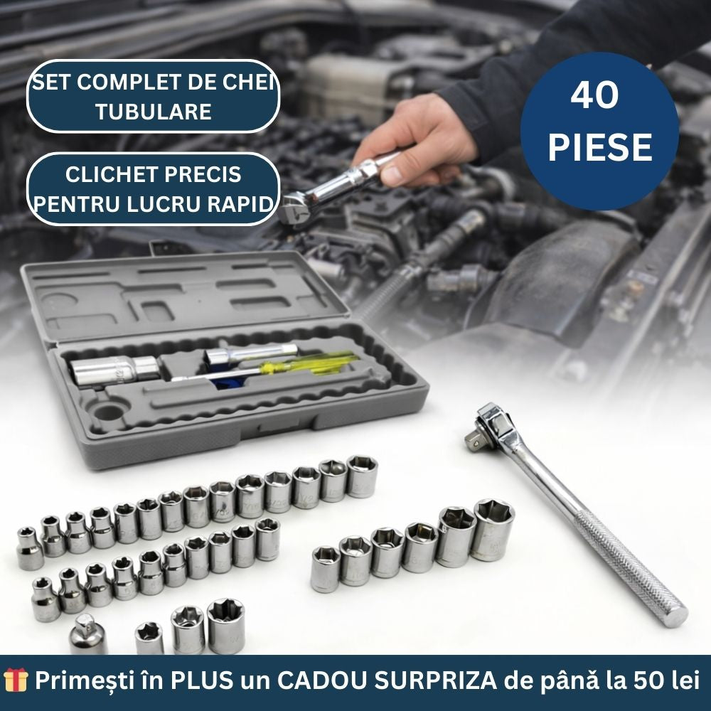 Oferta -50% trusa chei tubulare+cadou