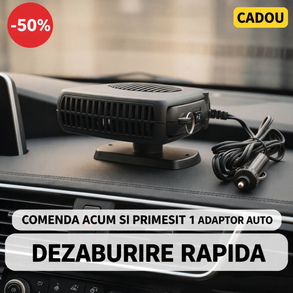 Oferta -50% aeroterma auto+adaptor auto