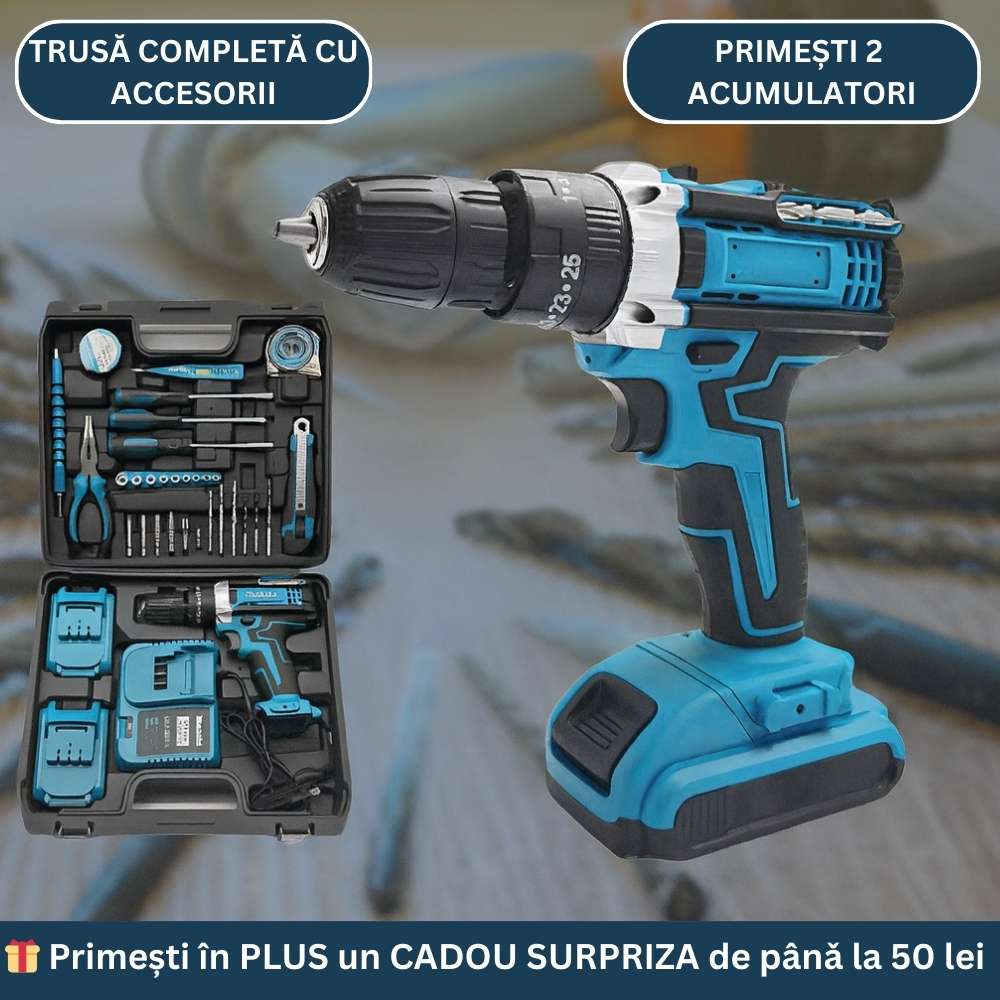 Oferta -50% bormasina cu acumulatori +cadou