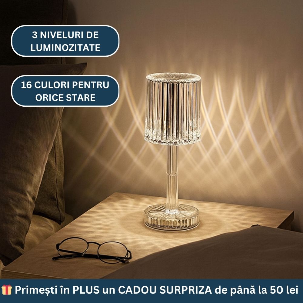 Oferta -50% lampa cristal+cadou