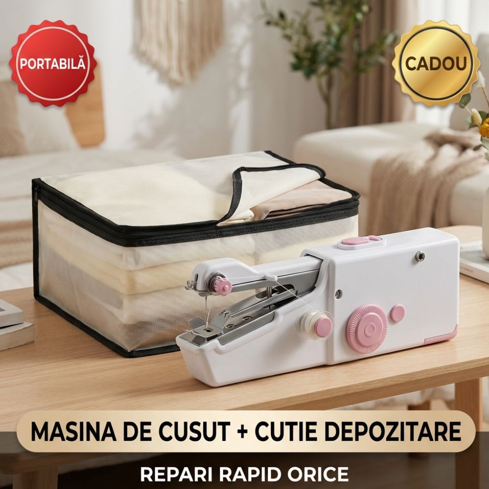 Oferta -50% mini masina cusut+1 cutie depozitare