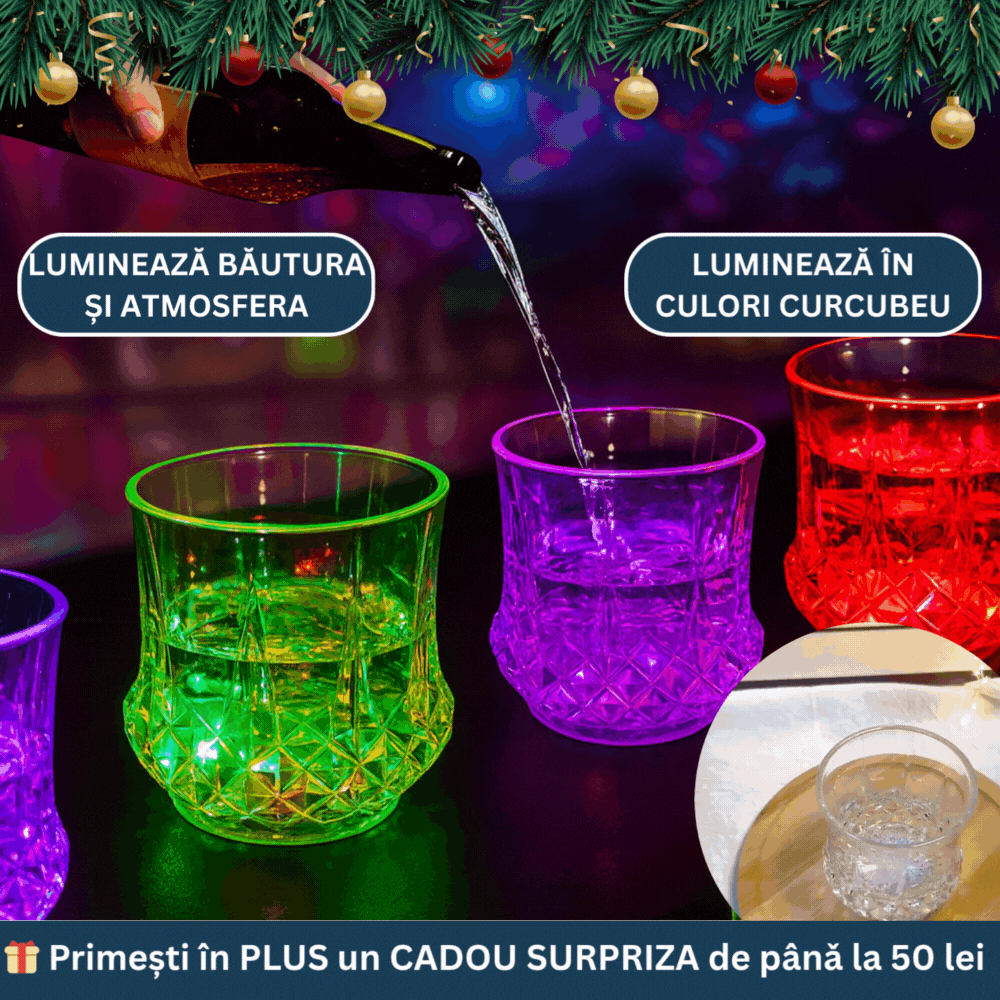 Oferta -50% 1+1 pahar led+cadou