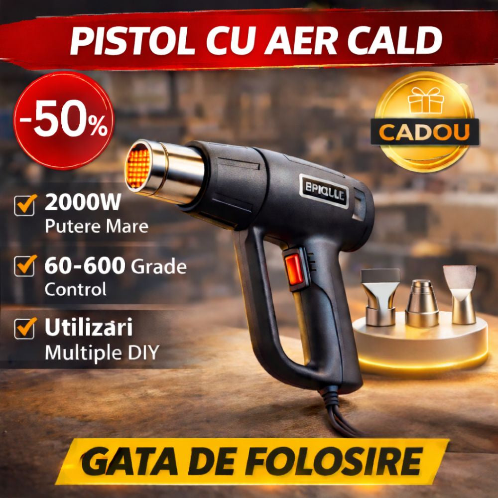 Oferta -50% pistol cu aer cald+cadou