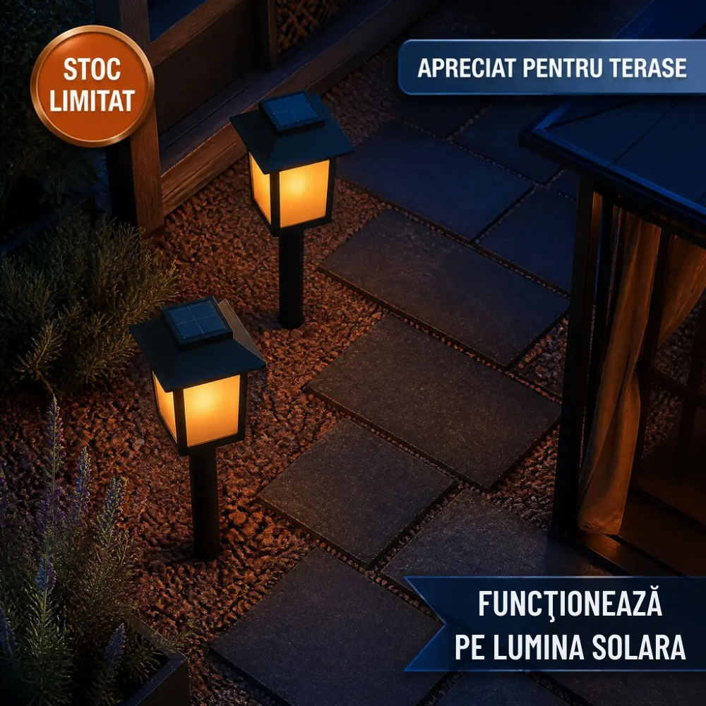 2 lampi solare 23cm