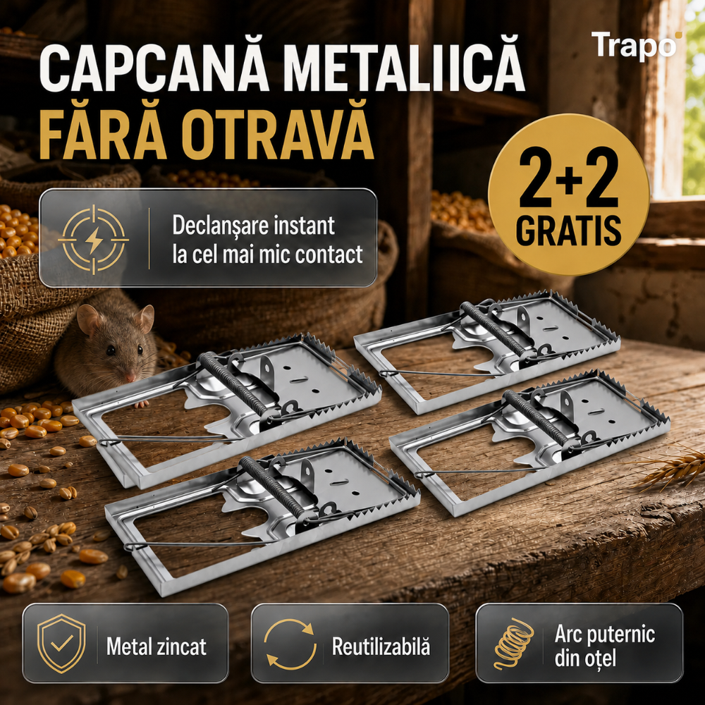 4 capcane rozatoare cu arc